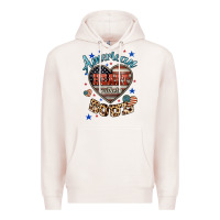 Pale Pink American heart southern soul Premium Hoodie - HowdyJamesFarm