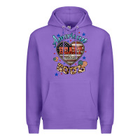 Purple American heart southern soul Premium Hoodie - HowdyJamesFarm