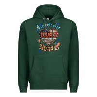 Sports Green American heart southern soul Premium Hoodie - HowdyJamesFarm