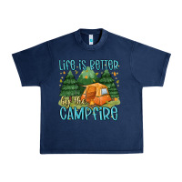 Navy life is better by the camp fire Urban Heavy Tee - MaliasSmallBusiness