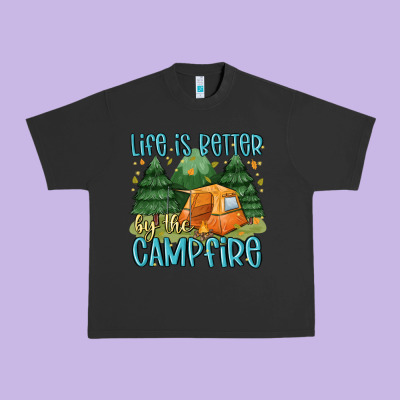 Life Is Better By The Camp Fire Urban Heavy Tee Designed By Maliassmallbusiness