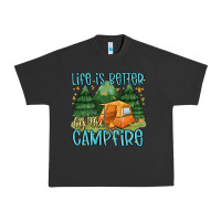 Pigment Black life is better by the camp fire Urban Heavy Tee - MaliasSmallBusiness