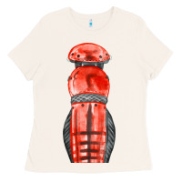 Bone red leg guard fa element Ladies Tee - FaDigitalArtStudio