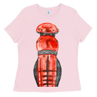 Bubblegum Pink red leg guard fa element Ladies Tee - FaDigitalArtStudio