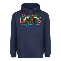 Navy christmas lights are my favorite Heavyweight Hoodie - texasbilliewilder
