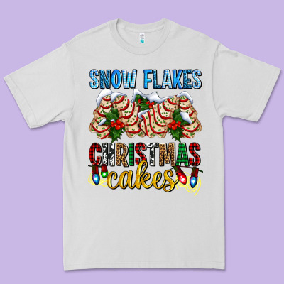 Snow Flakes Christmas Cakes Ado Premium Tee Designed By Adodesignshop