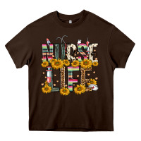 Chocolate Brown nurse life Heavy Core Tee - FaDigitalArtStudio