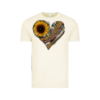 Vintage Arctic western sunflower leopard cowhide heart Vintage Tee - Jasminsmagicworld