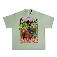 Oil Green cowgirl summer Urban Heavy Tee - MaliasSmallBusiness