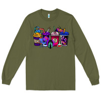 Army Green gaming coffee cups Long Sleeve Tee - NancyCooperArtShop