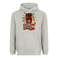 Moon Dust santas favorite hair stylist afro messy bun Heavyweight Hoodie - texasbilliewilder