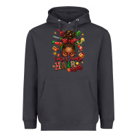 Smoke santas favorite hair stylist afro messy bun Heavyweight Hoodie - texasbilliewilder