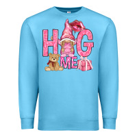 Ocean Blue hug me with gnome hjf Premium Sweatshirt - HowdyJamesFarm