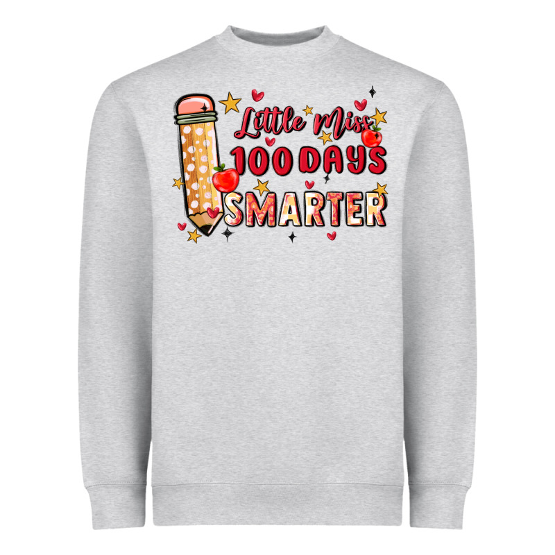 Little Miss 100 Days Smarter Heavyweight Sweatshirt by MaliasSmallBusiness | Teevron