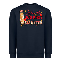 Navy little miss 100 days smarter Heavyweight Sweatshirt - MaliasSmallBusiness
