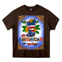 Chocolate Brown all american girl air freshener Heavy Core Tee - HRA Design Shop