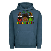 Pigment Midnight Navy We are black history Urban Hoodie - FaDigitalArtStudio