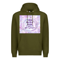 Army Green it hurts to bite my tongue Premium Hoodie - TumblerDesignByShophia