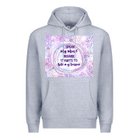 Heather Grey it hurts to bite my tongue Premium Hoodie - TumblerDesignByShophia
