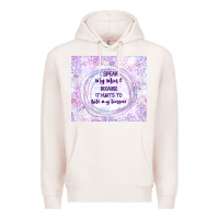 Pale Pink it hurts to bite my tongue Premium Hoodie - TumblerDesignByShophia