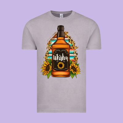 Whiskey Bottle Vintage Tee Designed By Jasminsmagicworld