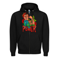 Black latina power strong woman Zipper Hoodie - Jasminsmagicworld