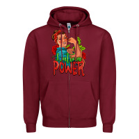 Burgundy latina power strong woman Zipper Hoodie - Jasminsmagicworld