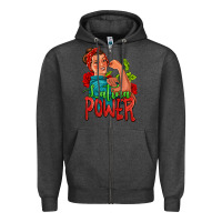 Charcoal Heather latina power strong woman Zipper Hoodie - Jasminsmagicworld