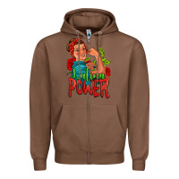 Chestnut latina power strong woman Zipper Hoodie - Jasminsmagicworld