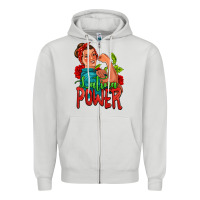 Dove Grey latina power strong woman Zipper Hoodie - Jasminsmagicworld