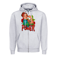 Heather Grey latina power strong woman Zipper Hoodie - Jasminsmagicworld