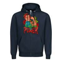 Navy latina power strong woman Zipper Hoodie - Jasminsmagicworld