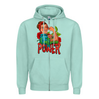 Seafoam latina power strong woman Zipper Hoodie - Jasminsmagicworld