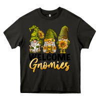 Asphalt welcome gnomies sunflowers Heavy Core Tee - BarkalooDesign