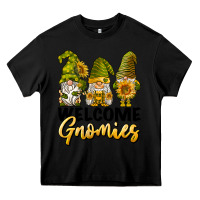 Black welcome gnomies sunflowers Heavy Core Tee - BarkalooDesign