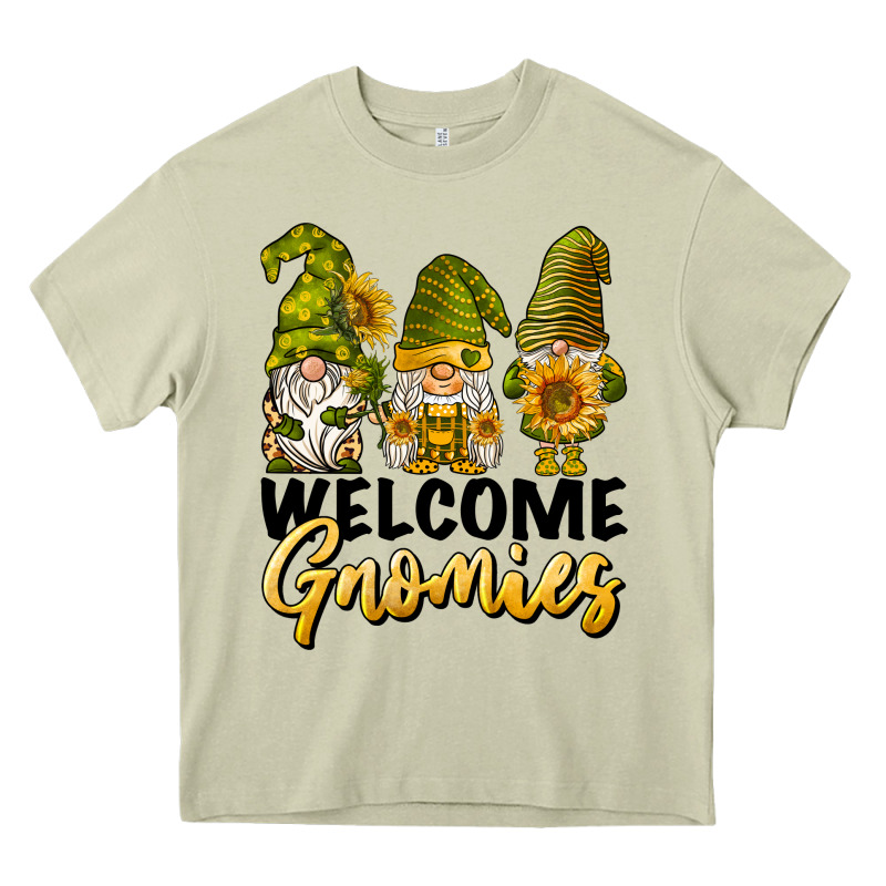 Welcome Gnomies Sunflowers Heavy Core Tee by BarkalooDesign | Teevron