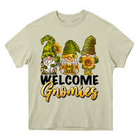 Mossy welcome gnomies sunflowers Heavy Core Tee - BarkalooDesign