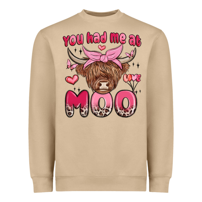 You Had Me At Moo Heavyweight Sweatshirt by MaliasSmallBusiness | Teevron