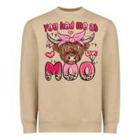 Mushroom you had me at moo Heavyweight Sweatshirt - MaliasSmallBusiness