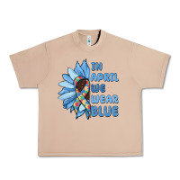 Burro in april we wear blue Urban Heavy Tee - MaliasSmallBusiness