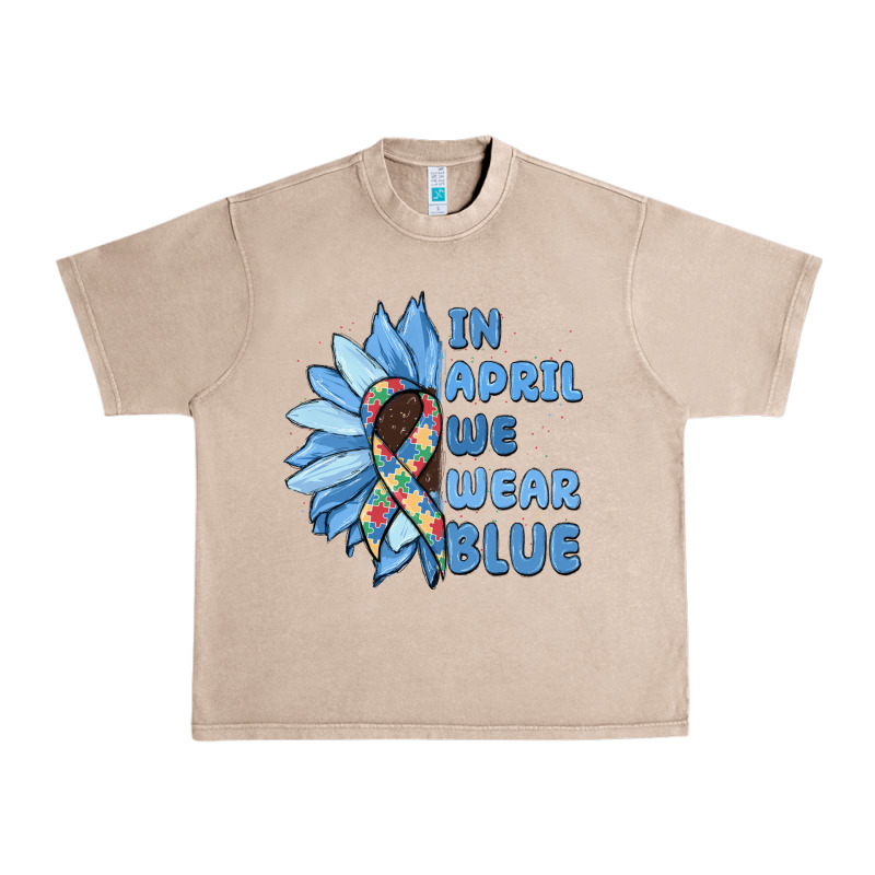 In April We Wear Blue Urban Heavy Tee by MaliasSmallBusiness | Teevron