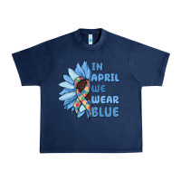 Navy in april we wear blue Urban Heavy Tee - MaliasSmallBusiness