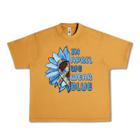 Peanut Butter in april we wear blue Urban Heavy Tee - MaliasSmallBusiness