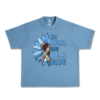 Pebble Blue in april we wear blue Urban Heavy Tee - MaliasSmallBusiness