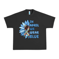 Pigment Black in april we wear blue Urban Heavy Tee - MaliasSmallBusiness