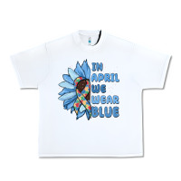 White in april we wear blue Urban Heavy Tee - MaliasSmallBusiness