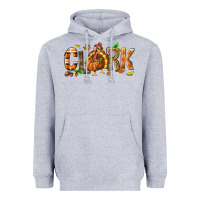 Heather Grey Personalized Thanksgiving Heavyweight Hoodie - NancyCooperArtShop