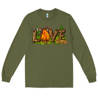 Army Green camping love Long Sleeve Tee - NancyCooperArtShop