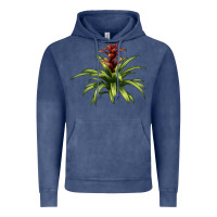 Vintage Denim Bromeliads Vintage Hoodie - LillyAllenDesigns