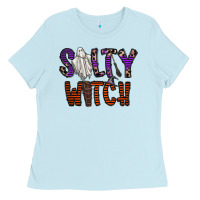 Baby Blue Salty Witch Ladies Tee - CowhideDigitalArt